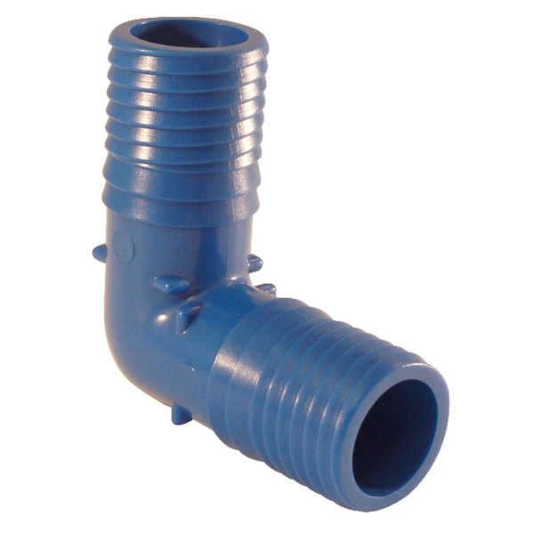 Blue Twister Apollo Blue Twister 1 in. Insert in to X 1 in. D Insert Poly Irrigation 90 Degree Elbow 1 pk ABTE1 - main